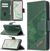 Voor Samsung Galaxy Note 10 Bijpassende kleur Krokodiltextuur Horizontale flip PU lederen tas met portemonnee & houder & kaartsleuven (groen)