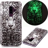 Voor Samsung Galaxy S9 Lichtgevende TPU zachte beschermhoes (Leopard Tiger)