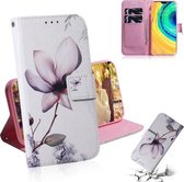 Voor Huawei Mate 30 / 5G Gekleurde Tekening Patroon Horizontale Flip PU Lederen Case met Houder & Kaartsleuven & Portemonnee (Magnolia)