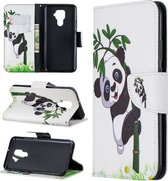 Voor Huawei Mate 30 Lite Patroon Gekleurde Tekening Horizontale Leren Flip Case met Houder & Kaartsleuven & Portemonnee (Panda)