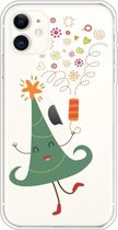 Voor iPhone 11 Trendy schattig kerstpatroon Case Clear TPU Cover Phone Cases (Merry Christmas Tree)