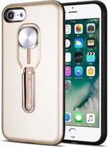 Schokbestendige TPU + pc-beschermhoes met houder voor iPhone SE 2020 & 8 & 7 (goud)