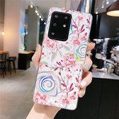 Voor Galaxy A51 Kleurrijke Laser Flower-serie IMD TPU mobiele telefoonhoes (Lyre Coral KL4)