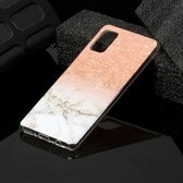 Voor Galaxy A70e Marble Pattern Soft TPU beschermhoes (Rose Gold White)