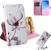 Voor Galaxy S10 Lite (A91) 3D Gekleurde Tekening Horizontale Flip Leren Case met Houder & Kaartsleuf & Portemonnee (Magnolia)