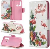 3D Gekleurde Tekening Patroon Horizontale Flip Leren Case met Houder & Kaartsleuven & Portemonnee Voor Huawei P20 lite (2019) / nova 5i (Engelse Flamingo)