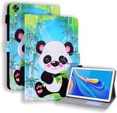 Huawei MediaPad M6 10.8 Gekleurde tekening horizontale lederen flip case met houder & kaartsleuf & fotolijst (Panda)