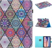 Voor Huawei MediaPad T5 Gekleurde Tekening Stiksels Horizontale Flip Leren Case met Houder & Kaartsleuven (Totem)