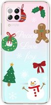 Voor Huawei P40 Lite & Nova 6 SE Christmas Series Transparante TPU beschermhoes (Simple Snowman)