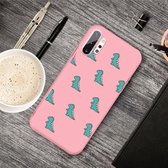 Voor Galaxy Note 10+ Cartoon dier patroon schokbestendig TPU beschermhoes (roze dinosaurussen)