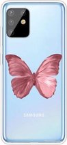 Voor Samsung Galaxy A81 / Note 10 Lite schokbestendig geverfd TPU beschermhoes (rode vlinder)