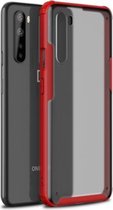 Voor OnePlus Nord Vierhoekige schokbestendige TPU + pc-beschermhoes (rood)