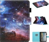 Voor Amazon Kindle Paperwhite 4 (2018) / 3/2/1 Gekleurde tekening Stiksels Horizontale flip lederen tas met houder & kaartsleuven & slaap- / wekfunctie (sterrenhemel)