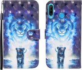 Voor Huawei P30 lite 3D Geschilderd Patroon Horizontale Flip Leren Case met Houder & Portemonnee & Kaartsleuf & Lanyard (Leeuw)