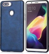 Voor OPPO R11s Plus Diaobaolee schokbestendig PU + TPU beschermhoes (blauw)