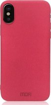 MOFI voor iPhone X TPU siliconen zachte Forsted achterkant beschermhoes (roze)