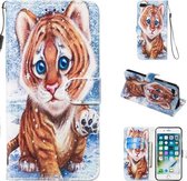Leren beschermhoes voor iPhone 8 Plus & 7 Plus (Tiger)