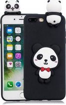 Voor iPhone 8 Plus & 7 Plus 3D Cartoon patroon schokbestendig TPU beschermhoes (Red Bow Panda)