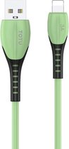 TOTUDESIGN BL-003 Soft Color Series 3A 8-pins naar USB-oplaadgegevenskabel, lengte: 1,2 m (groen)