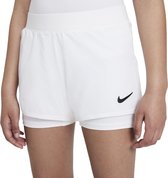Nike Court Victory Sportbroek - Maat 152  - Meisjes - wit - zwart
