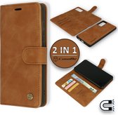 Samsung Galaxy A72 Hoesje Sienna Brown - Casemania 2 in 1 Magnetic Book Case