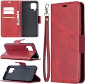 Samsung Galaxy A42 hoesje - MobyDefend Wallet Book Case Met Koord - Rood - GSM Hoesje - Telefoonhoesje Geschikt Voor: Samsung Galaxy A42