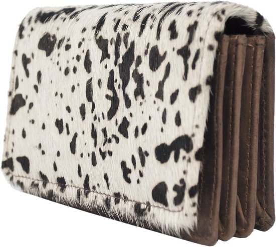 Portefeuille Femme Cuir Marron Clair Klein Avec Fourrure Et Anti-Séma – Petit Portefeuille Femme Cuir De Buffle RFID