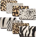 Set van portemonnees met dierenprints: zebra, luipaard en dalmatiër.