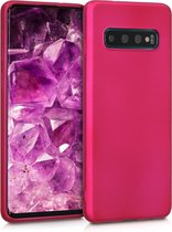 kwmobile telefoonhoesje voor Samsung Galaxy S10 - Hoesje voor smartphone - Back cover in metallic roze