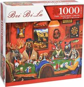 Bei Bi La | Animals playing poker | 1000 stukjes puzzel