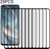 Voor OPPO Reno4 Z 5G 25 STKS Volledige lijm Volledig scherm gehard glasfilm