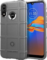 Voor Motorola E6 Plus volledige dekking schokbestendige TPU-hoes (grijs)