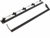 24-poorts CAT5E-patchpaneel -1U voor 19 inch rekmontage- RJ45 CAT6 Ethernet-netwerk LAN-adapter Kabelmontagebeugel