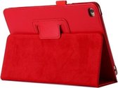 Litchi Texture Horizontale Flip PU lederen beschermhoes met houder voor iPad Mini 2019 (rood)