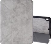 Zijden textuur horizontale flip lederen hoes voor iPad Air 2019 / Pro 10,5 inch, met drie-uitklapbare houder en slaap- / wekfunctie (grijs)