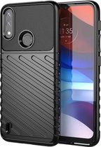 Voor Motorola Moto E7 Power Thunderbolt schokbestendige TPU beschermende zachte hoes (zwart)