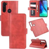 Voor Motorola Moto G Stylus Dubbelzijdige magnetische gesp Horizontale flip lederen tas met houder & kaartsleuven en portemonnee (rood)