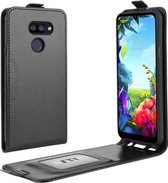 Voor LG K40S Crazy Horse verticale flip lederen beschermhoes (zwart)