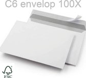 C6 Enveloppen Wit 16.2 x 11.4 cm – Zelfklevend / met Plakstrip – 100 Stuks