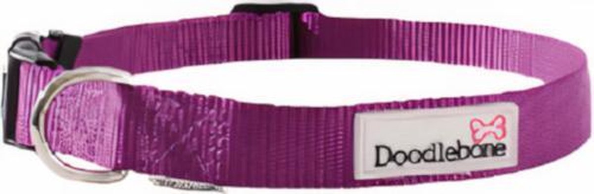 Goedkoopste Doodlebone Hondenhalsband Bold 60 - 70 Cm Nylon Violet