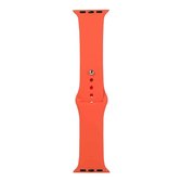 Voor Apple Watch Series 5 & 4 44 mm / 3 & 2 & 1 42 mm siliconen horlogebandje, kort gedeelte (vrouwelijk) (abrikoos oranje)