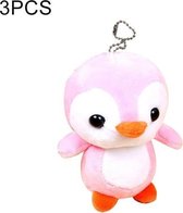 3 STKS Leuke Cartoon Penguin Pluche Pop Sleutelhanger Hanger (2)