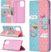 Voor Xiaomi Redmi Note 10 4G Gekleurde Tekening Patroon Onzichtbare Magnetische Horizontale Flip PU Lederen Case met Houder & Kaartsleuven & Portemonnee (Olifant)