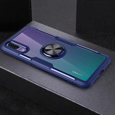 Krasbestendige TPU + acryl ringbeugel beschermhoes voor Huawei P20 (blauw)