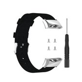 Voor Garmin Forerunner 45 / 45S / Swim 2 universele nylon canvas vervangende polsband horlogeband (zwart)