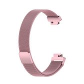 Voor Fitbit Inspire 2 Milanese vervangende polsband horlogeband, maat: L (roze)