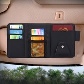 Universele Auto Zonneklep Board Papier Tissue Box CD Storage Case Houder Card Bag Organizer (Zwart)
