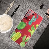 Voor Samsung Galaxy S30 Plus schokbestendig geverfd transparant TPU beschermhoes (cactus)