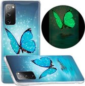 Voor Samsung Galaxy S20 FE Luminous TPU mobiele telefoon beschermhoes (vlinder)