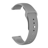 20 mm universele verticale graan omgekeerde gesp vervangende riem horlogeband (grijs)